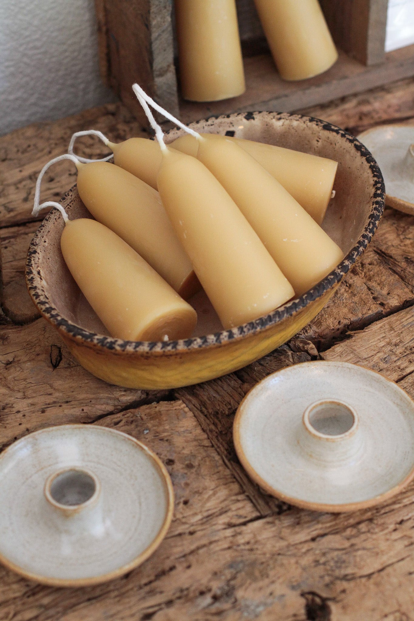Beeswax candle "Stumpie"