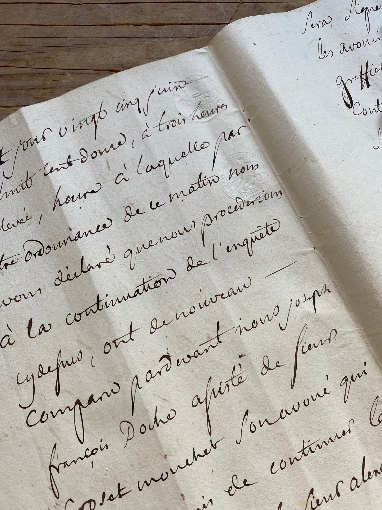 Documents notariés français anciens, vers 1813