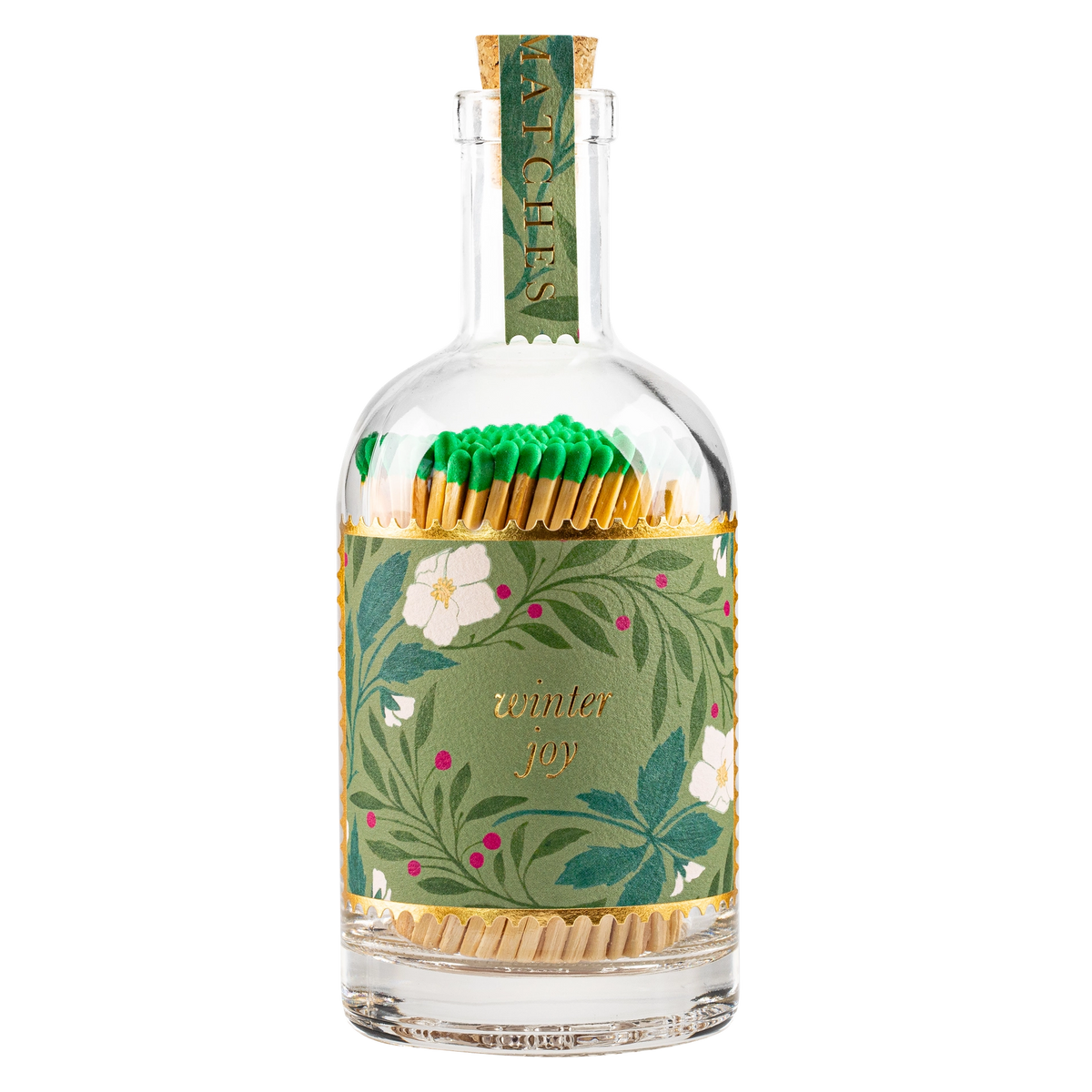 Zündholzflasche "Winter Flora"